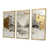 Toile avec cadre flottant or