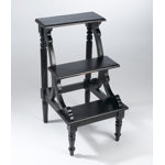 Library 3 Step Wood Step Stool