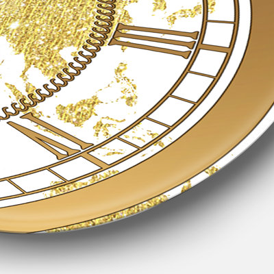 Golden Map Of The Earth - Large Fashion Wall Clock
