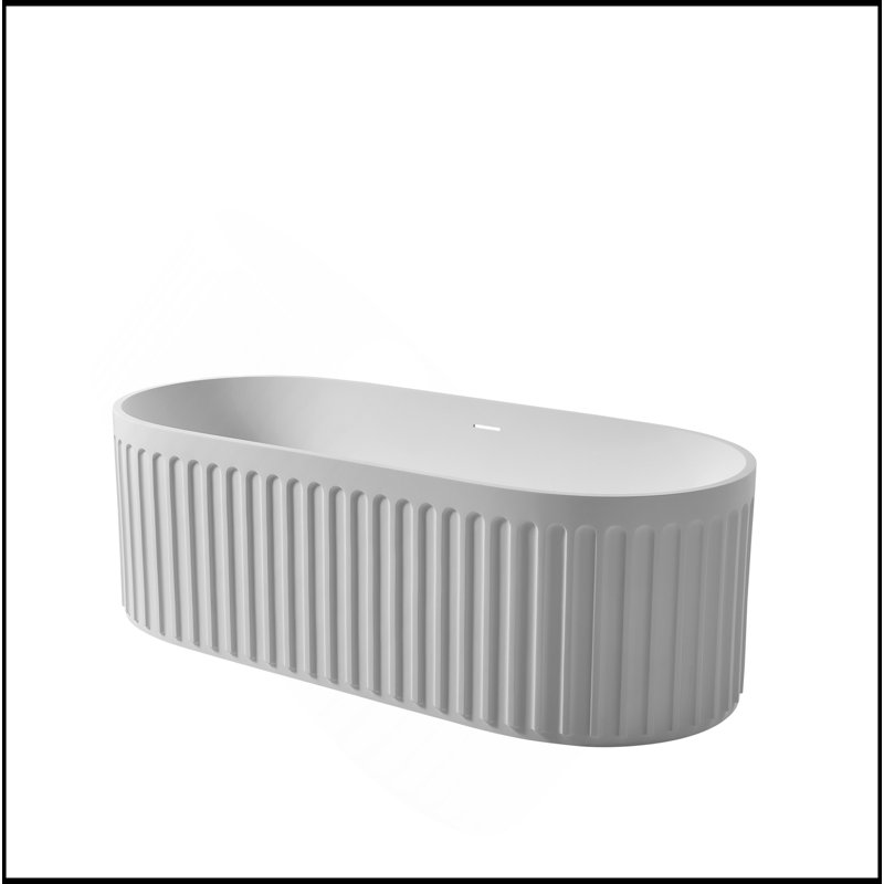 Baignoire de trempage autoportante de luxe 67 po avec trop-plein blanc mat, certifiée Cupc