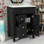 Meuble-lavabo 24 po avec lavabo en céramique, armoire de salle de bain compacte de style moderne avec 2 tiroirs et tablette intérieure réglable-2021157600