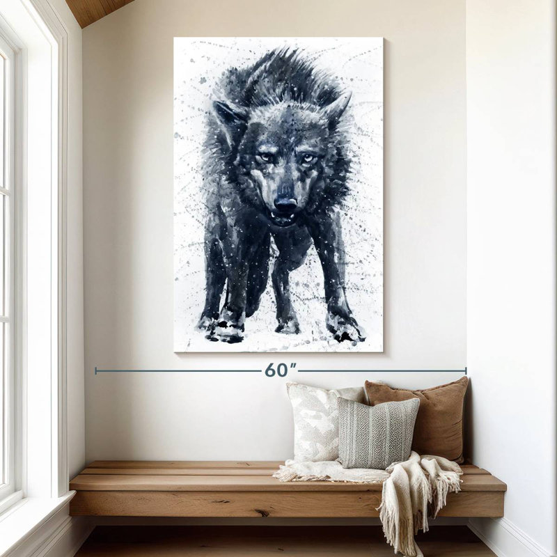 Brampt Angry Wolf, 51" H x 34" W