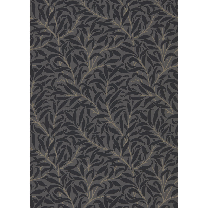 Pure Willow Bough 10.05m x 52cm Matte Roll, Charcoal/Black