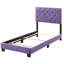 Lit simple mauve pour espaces élégants