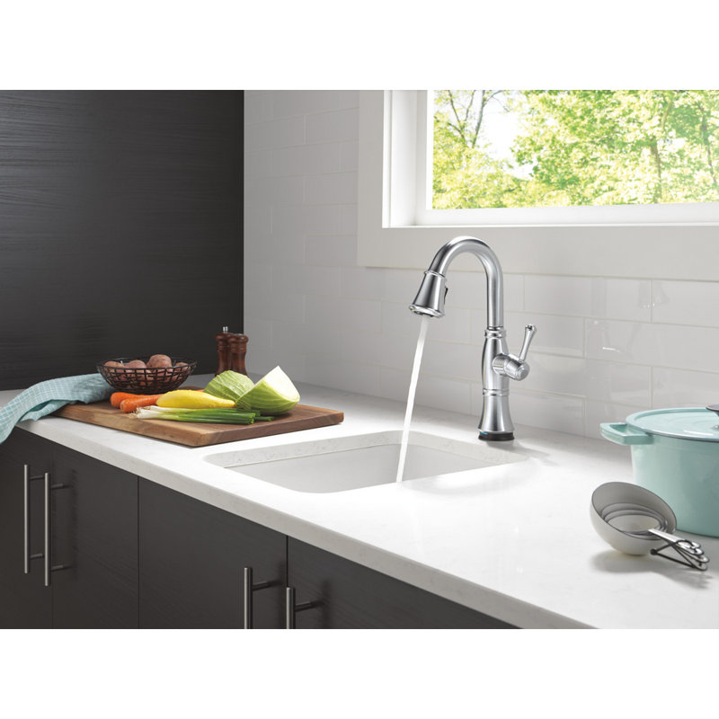 Cassidy Touchless Pull Down Bar Faucet with Touch Technology, Lumicoat  Arctic Stainless