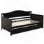 Lit de jour simple en bois avec lit gigogne et canapé-lit-148242026