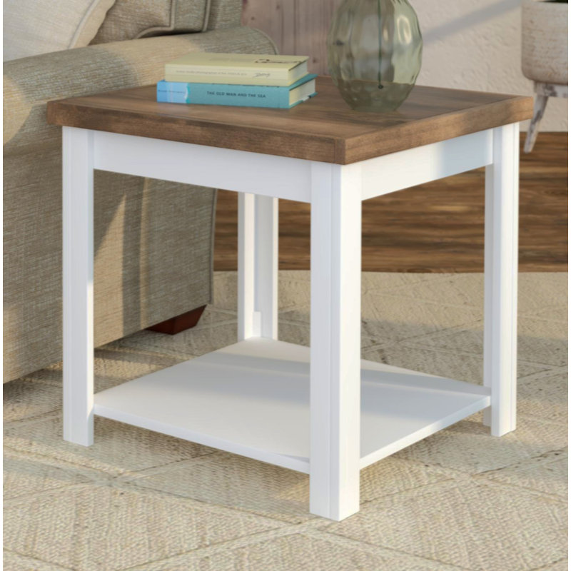 Table d'appoint Home Hampton de 24 po, aucun assemblage requis, Jasminewash Barnwood