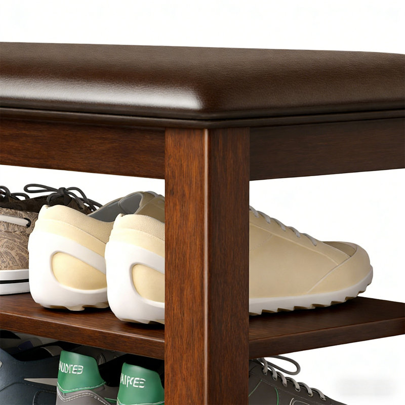 Premium Wooden Shoe Cabinet For Home, 21.2” H x 47.2” W x 11.8” D