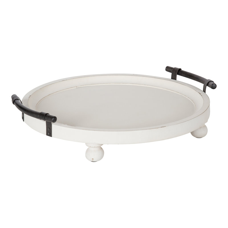 Avena Wood Tray, White