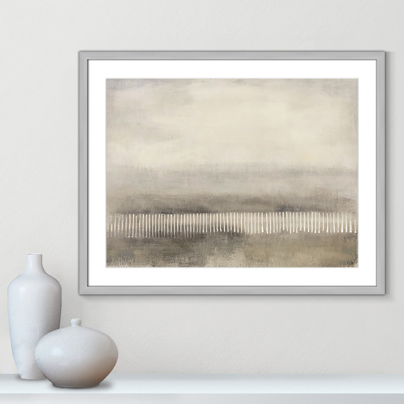 Équilibre équilibré I - Version paysage par Irena Orlov, L 29,5 po x H 23,5 po, Imprimé mat, Argent mat