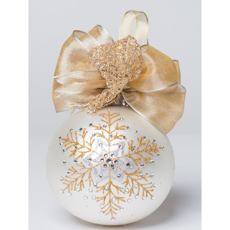 6'' Handmade Glass Plants & Flowers Ball Ornament