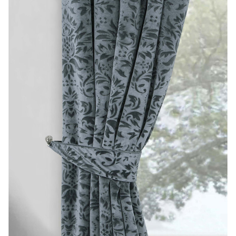 Sevanna Room Darkening Tie Back Pair, Grey