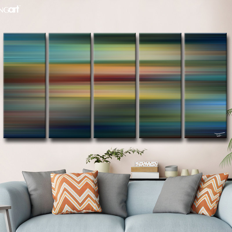«Blur Stripes LVII», impression sur plusieurs toiles tendues