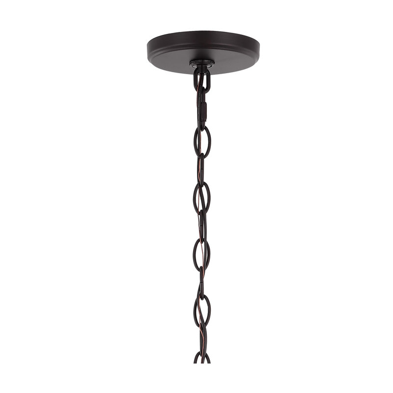 Arfan 5 - Light Lantern Square/Rectangle Pendant, Oil Rubbed Bronze
