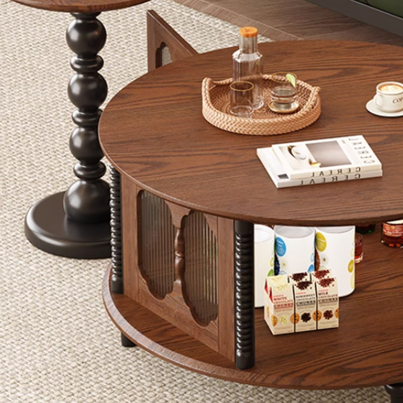 Table basse rétro et niche, H 18,89 po x l 39,37 po x P 39,37 po