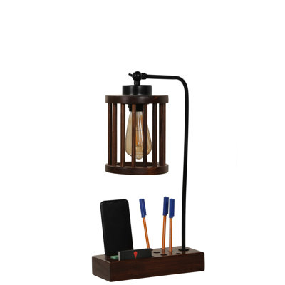 Lampe de bureau brune 17,72 po Mcbroom
