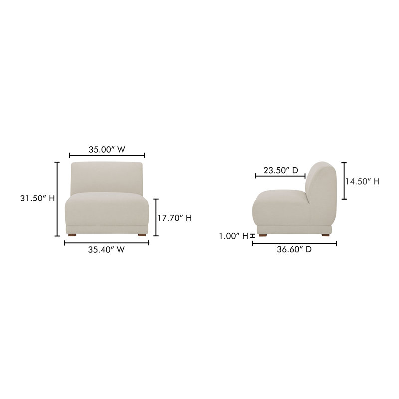 Fraser Slipper Chair Deep Blue, White Polyester Blend