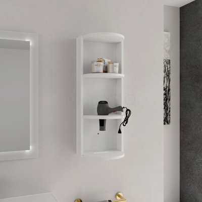 12" Bathroom Wall-Mounted Storage Rack, Float Mounting Design,(Kd-Packing)