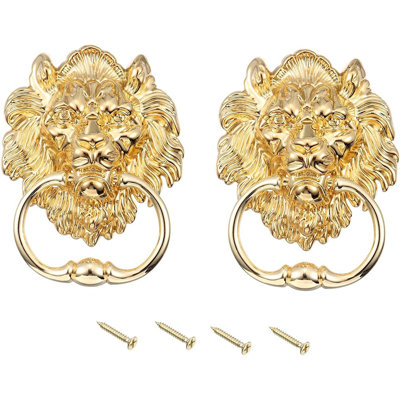 2 Pcs Lion Head Pulls Knob, 6 Inch Vintage Lio...