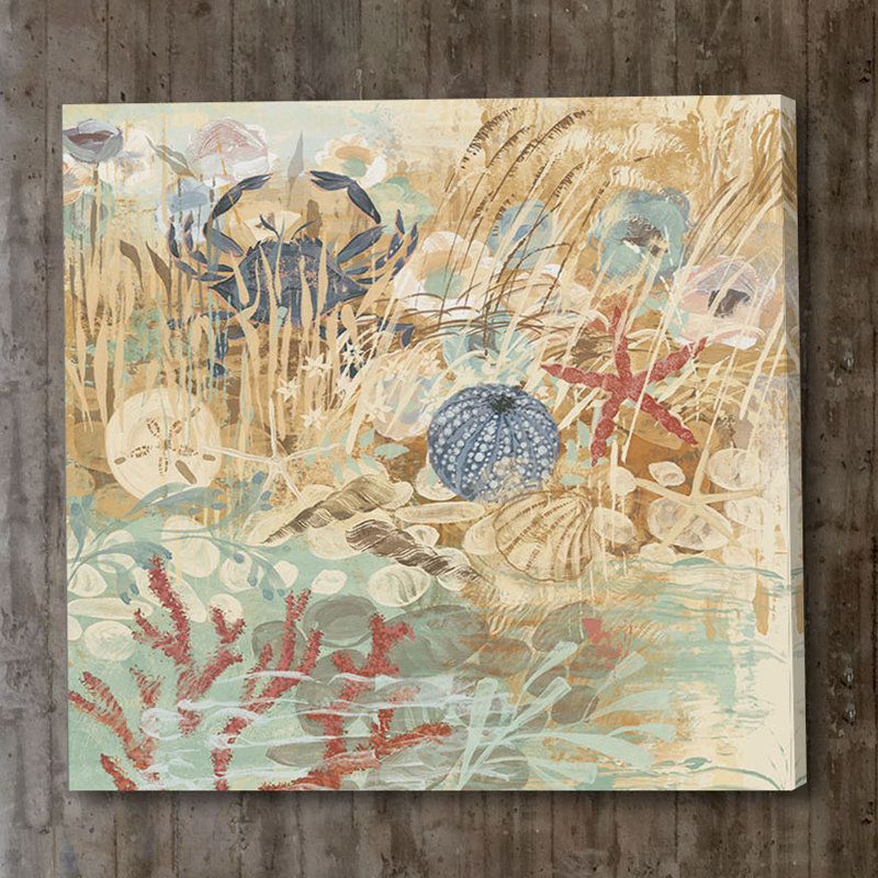 Floral Frenzy Coastal Ii by Alan Hopfensperger - Wrapped Canvas Print, 45cm H x 45cm W