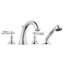 Kensington Double Handle Deck Mounted Roman Tub Faucet Trim with Handshower-2422239