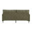 Canapé en tissu vert Dalton avec 2 coussins (coussin compressé)