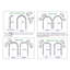 Arche de jardin en métal galvanisé - 8 styles, blanc, embellissement extérieur en métal, configurations, structure de support pour plante crème