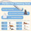 Trousse de toilettage 7 en 1 pour chiens et chats - Aspirateur à poils d'animaux avec tondeuse, brosse de démêlage, lime à ongles et coupe-pattes