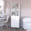 Zachary White 2-Door Bookcase-1370453068