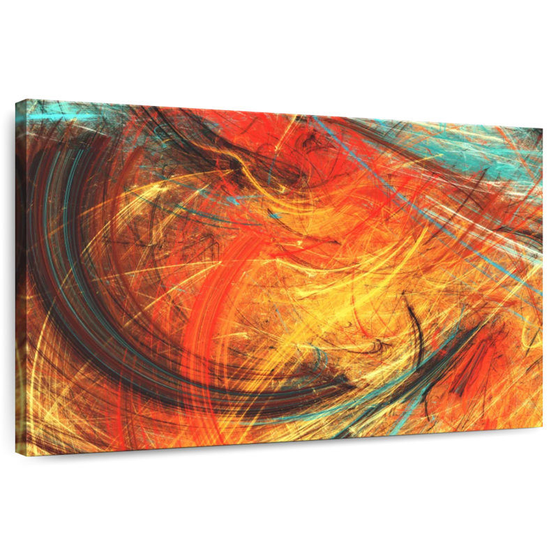 Avery Abstract Sunset Oil, 8" H x 12" W