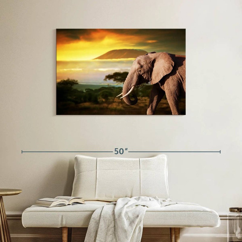 Brampt Kilimanjaro Elephant, 26" H x 39" W
