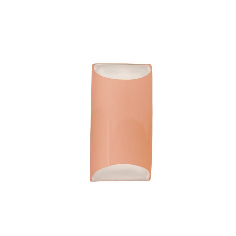 Applique murale en céramique Beda, H 10,75 po x l 5,5 po x P 4 po, Rosé brillant