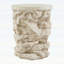 Table d'appoint beige ronde en faux pierre MGO, table d'appoint pré-assemblée non-KD, capacité de poids de 80 lb, table de tabouret en pierre rustique pour l'intérieur et l'extérieur
