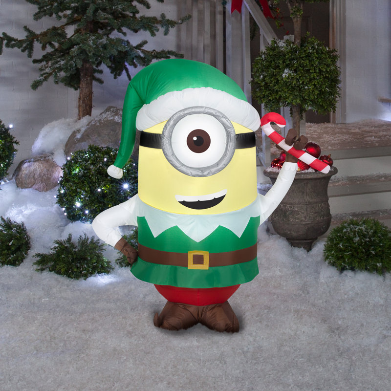 Airblown-Stuart As Elf W/Candy Cane Inflatable