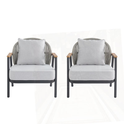 Outdoor Rope Club Chair With Cushion