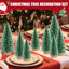 Mini arbre de Noël artificiel 36 pièces avec base en bois 36 pièces Mini arbre de Noël artificiel avec 4 tailles