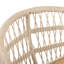 Tabouret de bar d'extérieur en bois et corde, bois fini teck avec coussin beige, ensemble de 2