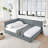  Full Upholstered Tufted Sofa Bed Frame with Backrest and Armrests, Velvet Platform Bed, Grey-1058437701