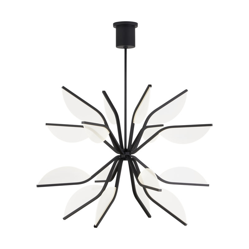 Belterra 16 - Light LED Chandelier, Matte Black, 28.4" H x 38" W x 38" D