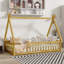 Twin Bed, Tent-Shaped Floor, with Guardrails,Slats-587513080