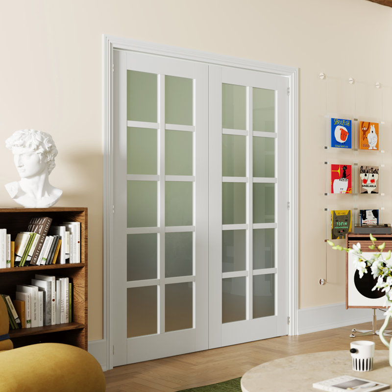 10 portes intérieures en verre givré 10 Lite, 60 po x 80 po