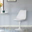 Ensemble de 2 chaises d'appoint style blanche avec siège rembourré blanc Carror Mid-Century Modern