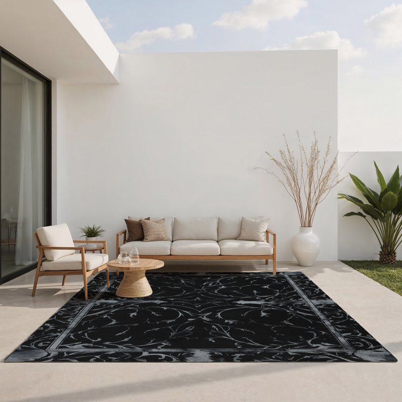 Smoky Twilight Indoor And Outdoor Area Rug, Rectangle 1'6" x 2'6"