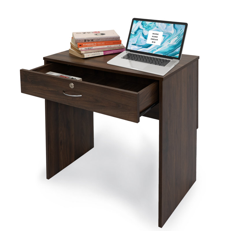 Annita Solid Wood Base Writing Desk, Mahogany