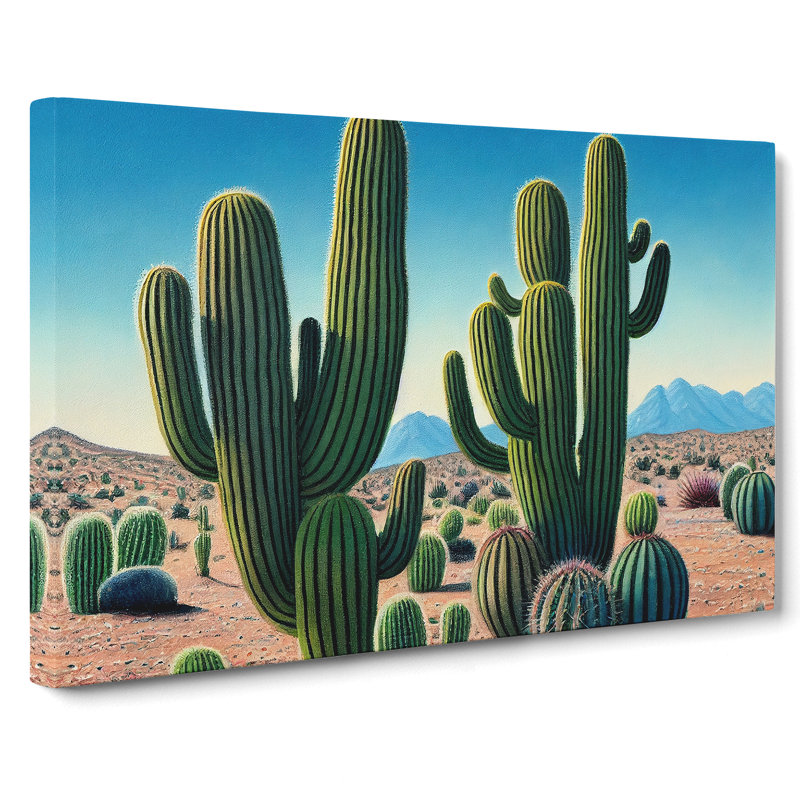 Desert Cactus - Wrapped Canvas, 35cm H x 50cm W x 3cm D