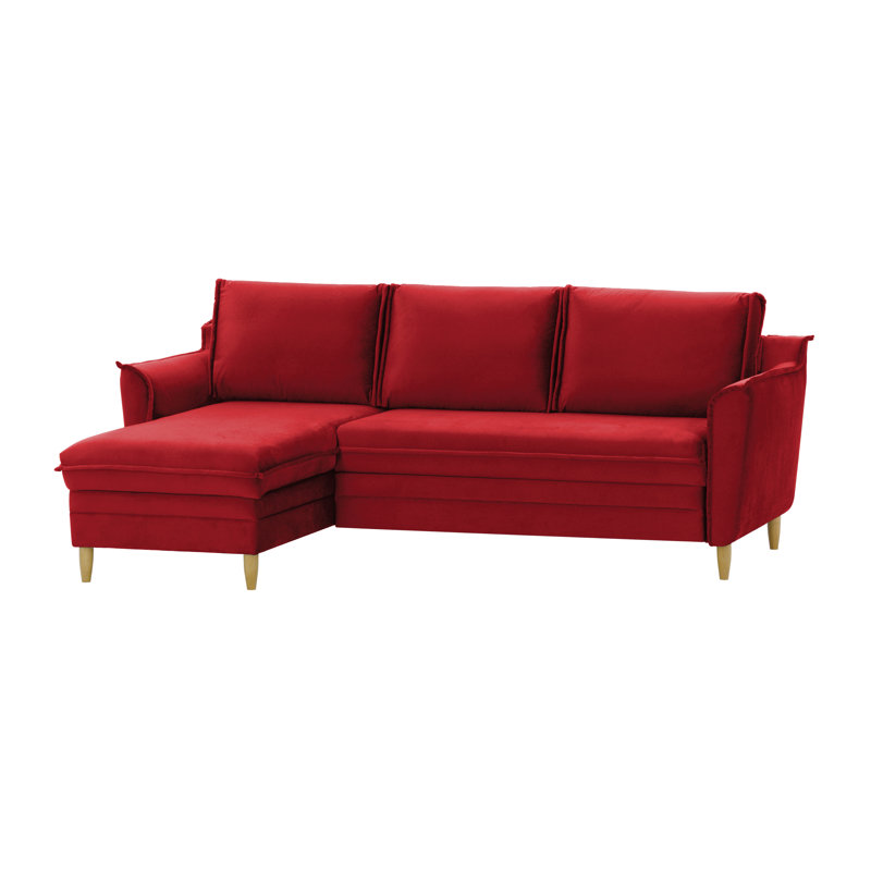 Benny 4 Seater Sofa Bed, Reversible, Red