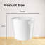 Nury 6L Plastic Open Waste Bin Lightweight White Rubbish Bin Trash Can Garbage Container Dustbin