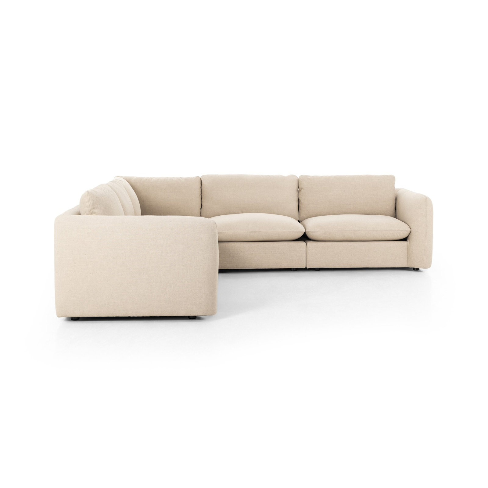 Margorie Upholstered L-Sectional, Antwerp Taupe Linen Blend