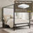 76.5" Tall Velvet Fabric Upholstered Headboard Metal  Canopy Bed-194949505-194949504