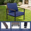 Chaises longues de patio avec coussins-102630046